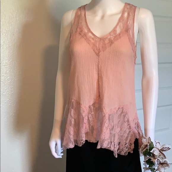 Pink Floral Lace Sheer Shirt - Picture 2 of 6